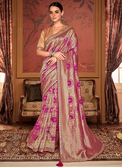 Rani Dola Silk Wedding Wear Embroidery Work Saree MAHARANI 188