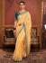 Beige Dola Silk Wedding Wear Embroidery Work Saree MAHARANI 191