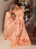 Peach Satin Silk Party Wear Kanchivaram Saree SAMBHAVISILK 152006