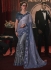 Imported Net sequence Saree in Shaded Blue Color 6802