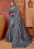 Grey banarasi silk festival wear saree 6904