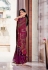 Pink 3D Velvet designer saree with blouse 102