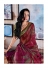 Pink 3D Velvet designer saree with blouse 102