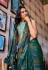 Green 3D Velvet designer saree with blouse 103
