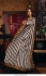 Bollywood Model White black stripes georgette silk saree