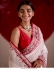 Bollywood Model White and red soft kota check saree