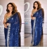 Bollywood Gauri Khan Blue sequins georgette party wear saree