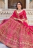 Magenta velvet bridal lehenga choli 2087