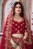 Maroon velvet bridal lehenga choli 2089