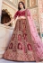 Maroon velvet bridal lehenga choli 2090