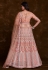 Peach net a line lehenga choli 75004