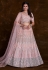 Peach net a line lehenga choli 75010