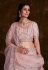 Peach net a line lehenga choli 75010