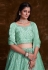 Sea green organza a line lehenga choli 75011