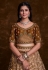 Mustard art silk a line lehenga choli 75016