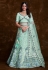 Sea green net a line lehenga choli 75024