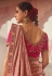Peach banarasi silk wedding lehenga choli 10249