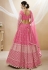 Pink georgette circular lehenga choli 301