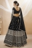 Black georgette circular lehenga choli 305