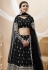 Black georgette circular lehenga choli 305