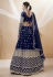 Navy blue georgette circular lehenga choli 307