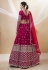 Magenta georgette circular lehenga choli 310