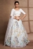 White organza circular lehenga choli 6701