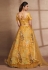 Yellow organza circular lehenga choli 6705