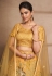 Yellow organza circular lehenga choli 6705