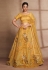 Yellow organza circular lehenga choli 6705