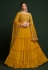 Mustard faux georgette circular lehenga choli 6901