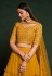 Mustard faux georgette circular lehenga choli 6901