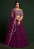 Purple faux georgette circular lehenga choli 6905