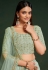 Sea green faux georgette layered lehenga choli 6902