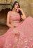 Pink net circular lehenga choli 6006