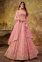 Pink net circular lehenga choli 6006