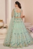 Sea green net ghagra choli for women 87007