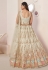 Off white net sequin lehenga choli online 87011