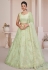 Pista green net lehenga choli for women 87013