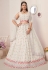 Off white net lehenga choli for women 87018