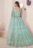 Sky blue net sequin lehenga choli 87010