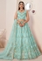 Sky blue net sequin lehenga choli 87010