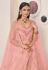 Pink net sequin lehenga choli 87008