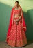 Red georgette lehenga choli 85009