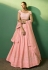Light pink georgette lehenga choli for women 85005