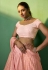 Light pink georgette lehenga choli for women 85005