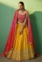 Yellow georgette lehenga choli for women 85011