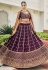 Wine viscose wedding lehenga choli 179720