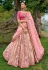 Light pink silk lehenga choli 6501