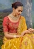 Yellow silk circular lehenga choli for wedding 6502